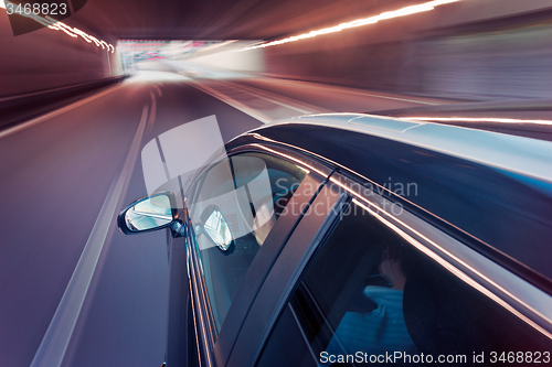 Image of Car driving through a tunnel