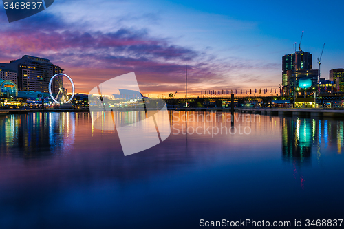 Image of Darling harbour at night