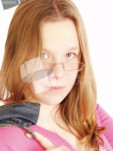 Image of Young Woman Stares