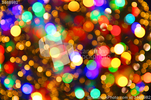 Image of color christmas lights as nice background