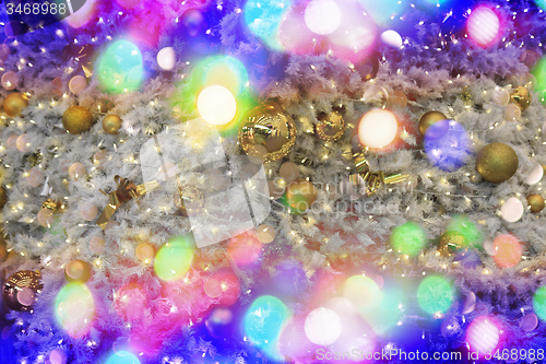 Image of christmas color lights as holiday background