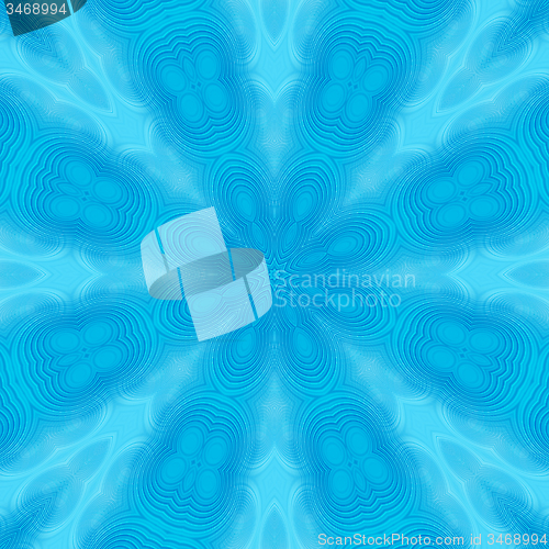 Image of Abstract concentric blue pattern