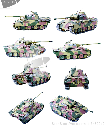 Image of model military tank