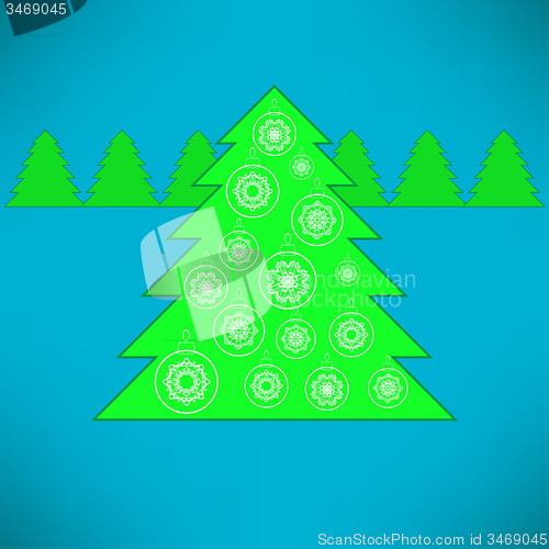 Image of Green Tree and Balls 