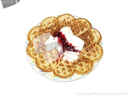 Image of waffle on plate