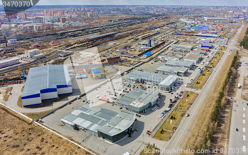 Image of Group of car shops and railway node. Tyumen.Russia