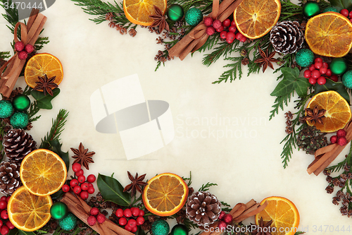 Image of Christmas Fruit and Spice Border
