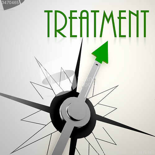 Image of Treatment on green compass