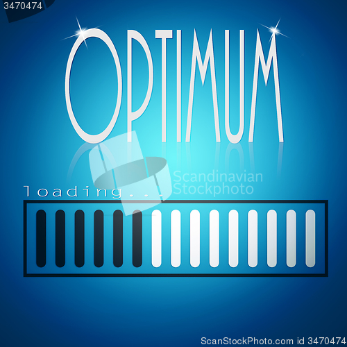 Image of Blue loading bar with optimum word