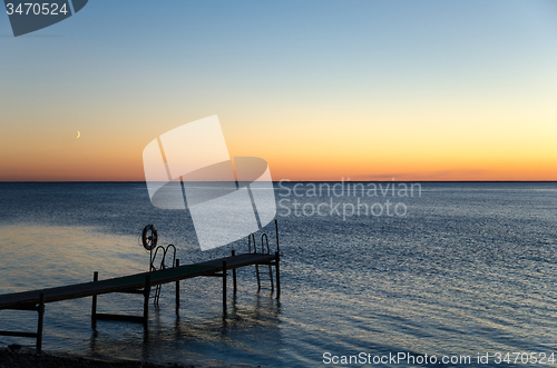 Image of Old wooden bath pier