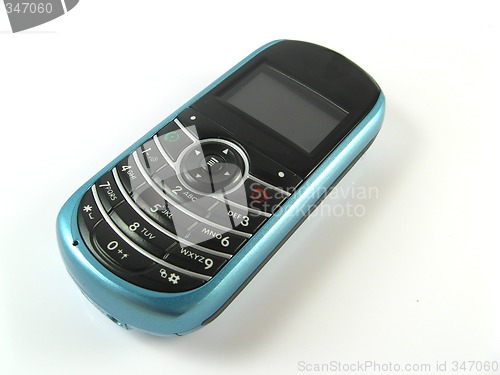 Image of blue phone close-up