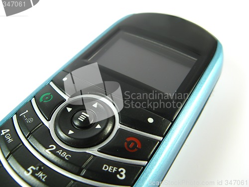 Image of blue phone close-up