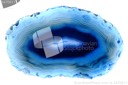 Image of blue agate isolated