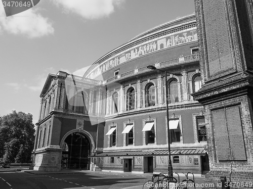 Image of Black and white Royal Albert Hall in London