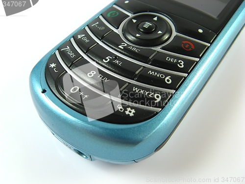 Image of blue phone close-up