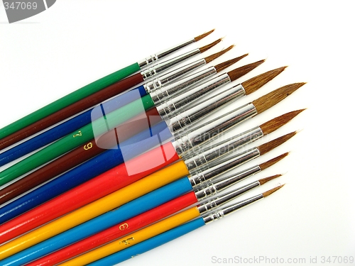 Image of Colored paintbrushes