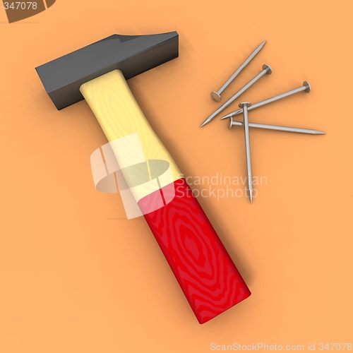 Image of Hammer and nails