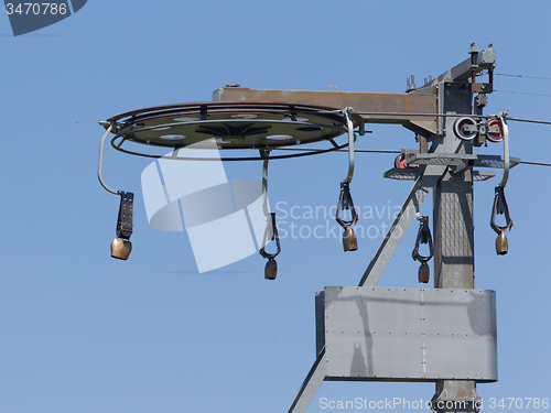 Image of Alps cowbells on a skilift