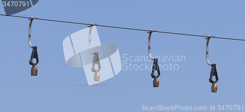 Image of Alps cowbells on a skilift