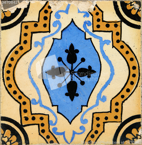 Image of Traditional Portuguese glazed tiles