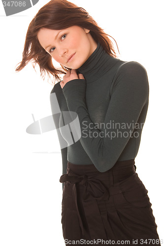 Image of Portrait of young beautiful woman