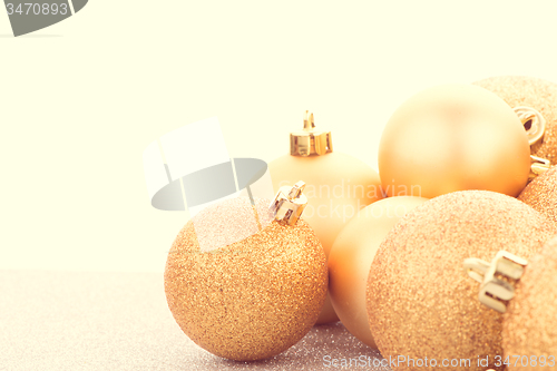 Image of Golden christmas balls