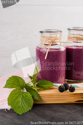 Image of Fresh red fruits smoothie