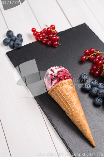 Image of Berry ice cream cone