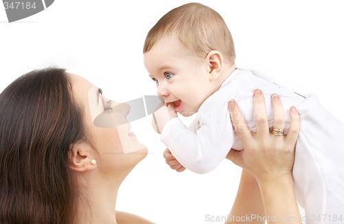 Image of happy mother with baby boy #2