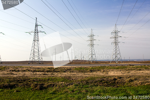 Image of   high-voltage lines