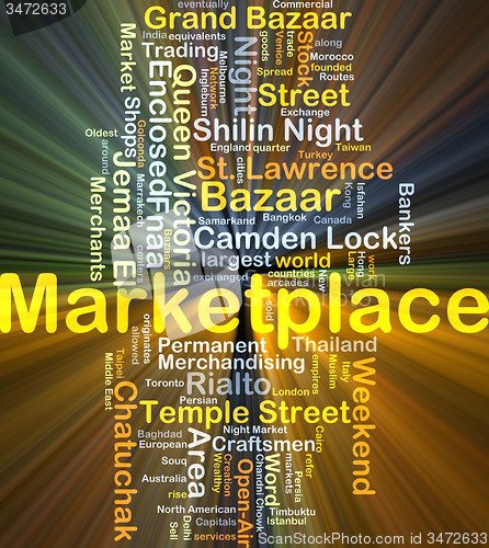 Image of Marketplace background concept glowing