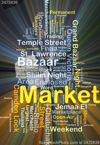 Image of Market background concept glowing