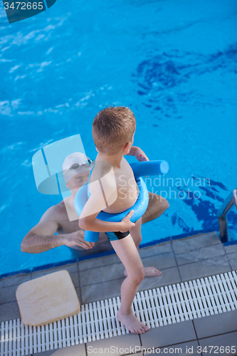 Image of child on swimming poo