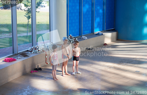 Image of chil group  at swimming pool