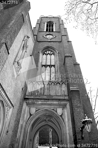 Image of old architecture in england london europe wall and history