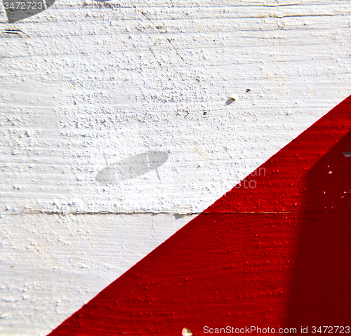 Image of   arsizio abstract wood italy  lombardy   and white red stripe