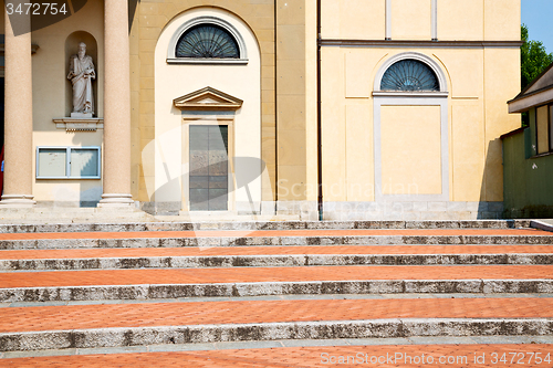 Image of column old architecture in italy europe milan  