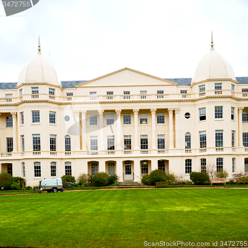 Image of old architecture in england london europe wall and history