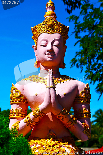 Image of siddharta   in the temple  