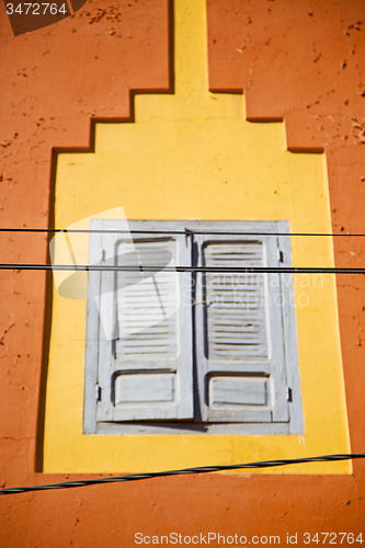 Image of  window in morocco africa yellow orange