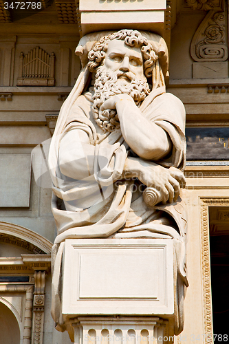 Image of marble in old historical  statue