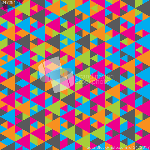 Image of Geometric triangles background. Mosaic. 