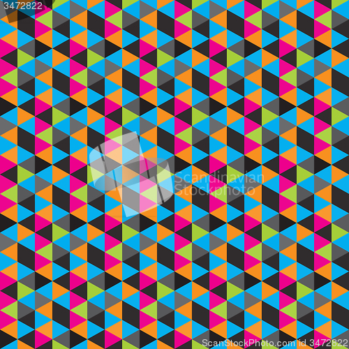 Image of Seamless geometric triangles background. Mosaic. 