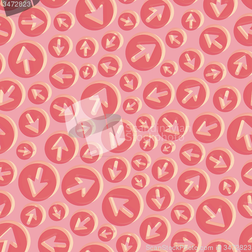 Image of Arrows. Seamless pattern. Vector illustration. 