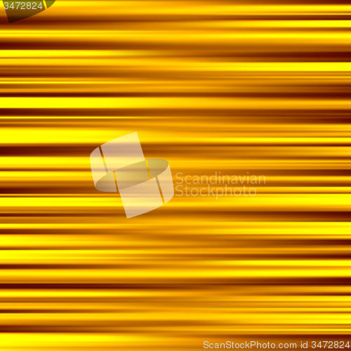 Image of Gold waves background. Metal plate with reflected light. 