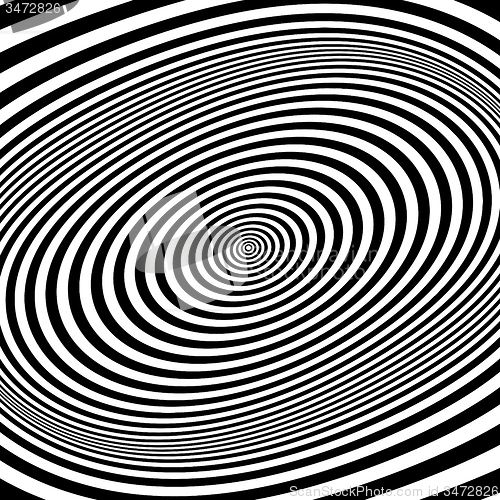 Image of Black and white abstract striped background. Optical Art. 