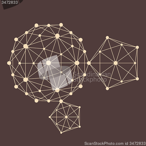 Image of 3D Molecule structure background. Graphic design. 