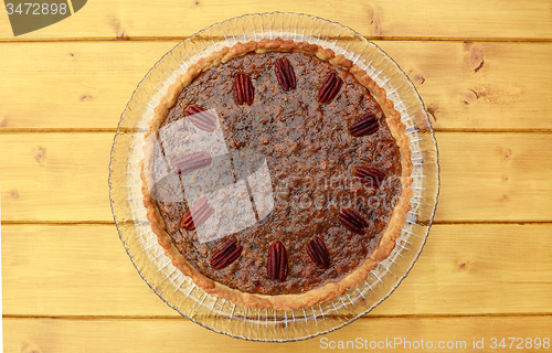 Image of Freshly baked home-made pecan pie