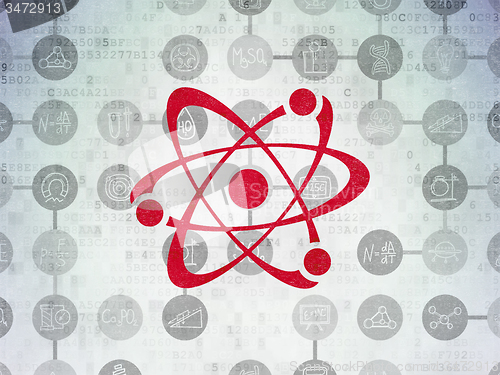 Image of Science concept: Molecule on Digital Paper background