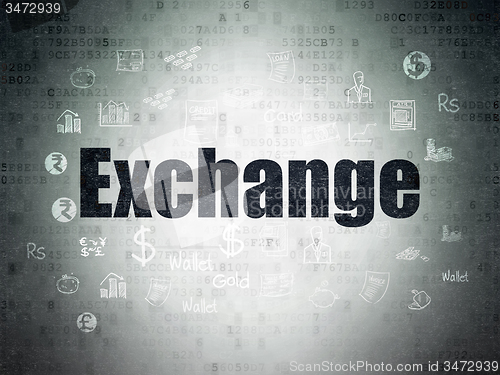 Image of Currency concept: Exchange on Digital Paper background